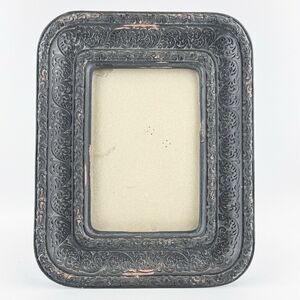 Vintage Black Ceramic Ornate Picture Frame Shabby Chic Decor